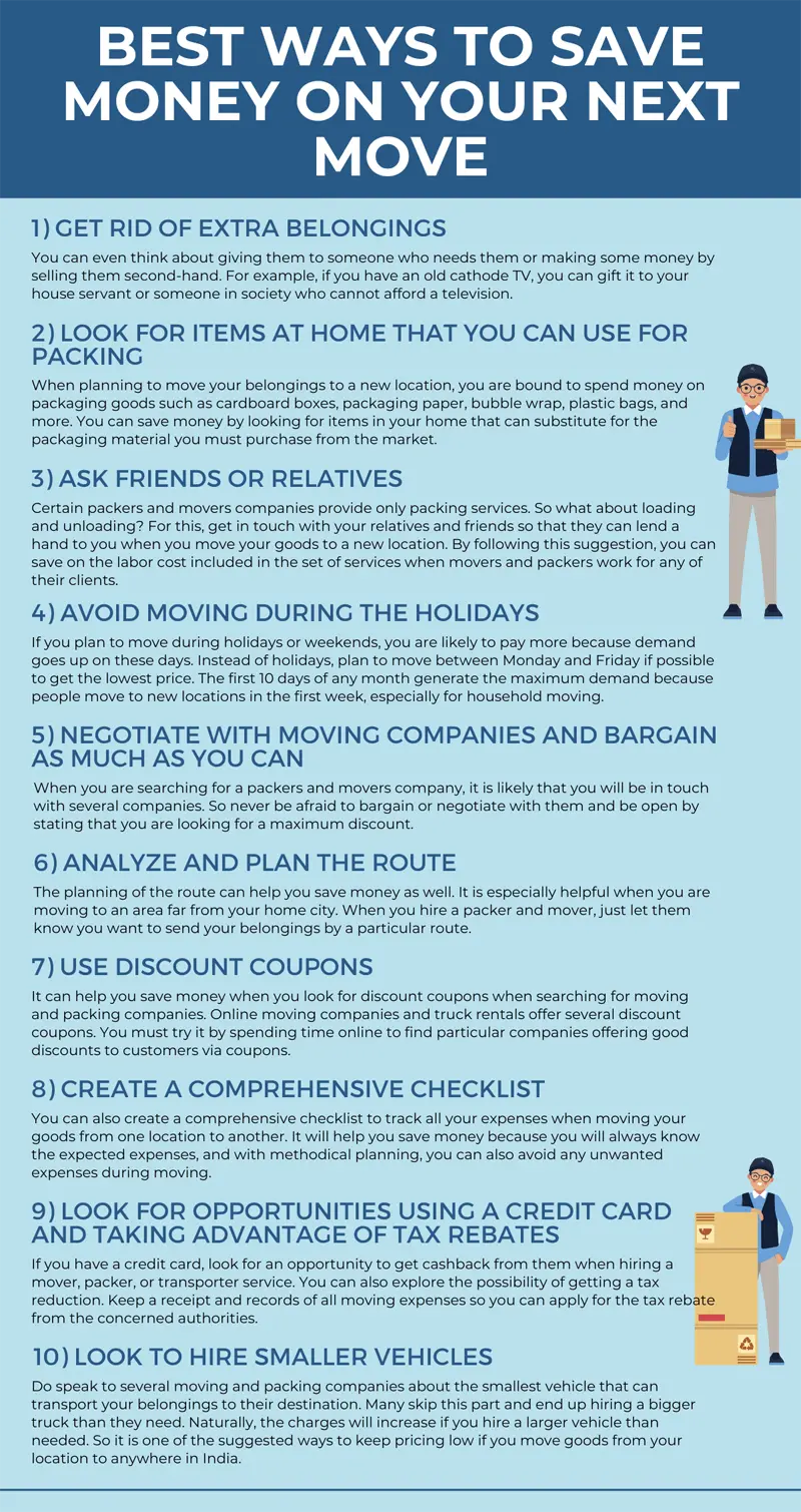 save money on moving infographic